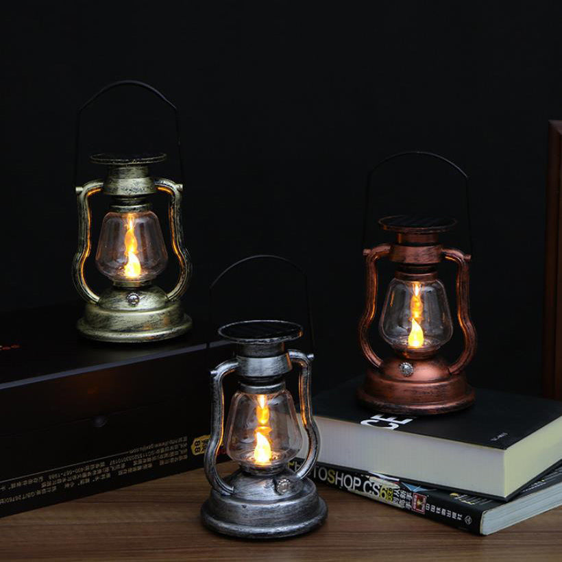 Premium Solar LED Retro Kerosene Lamp