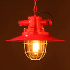 Vintage Industrial Iron Cage 1-Light Pendant Lamp