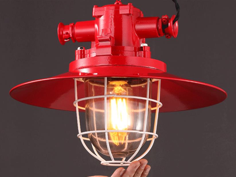 Vintage Industrial Iron Cage 1-Light Pendant Lamp