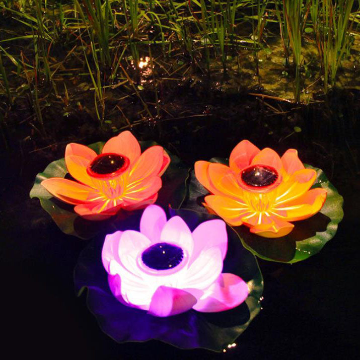 Premium Waterproof Solar LED Floating Lotus Flower Light
