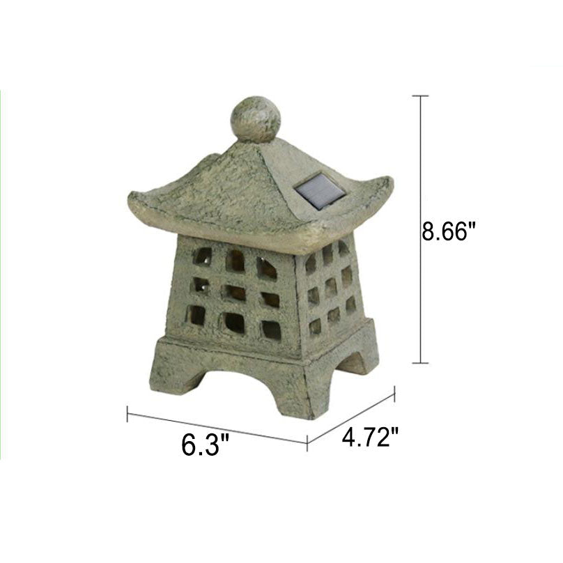 Premium Solar Pagoda Resin Outdoor Landscape Light