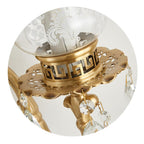 French Crystal Brass Wall Sconce