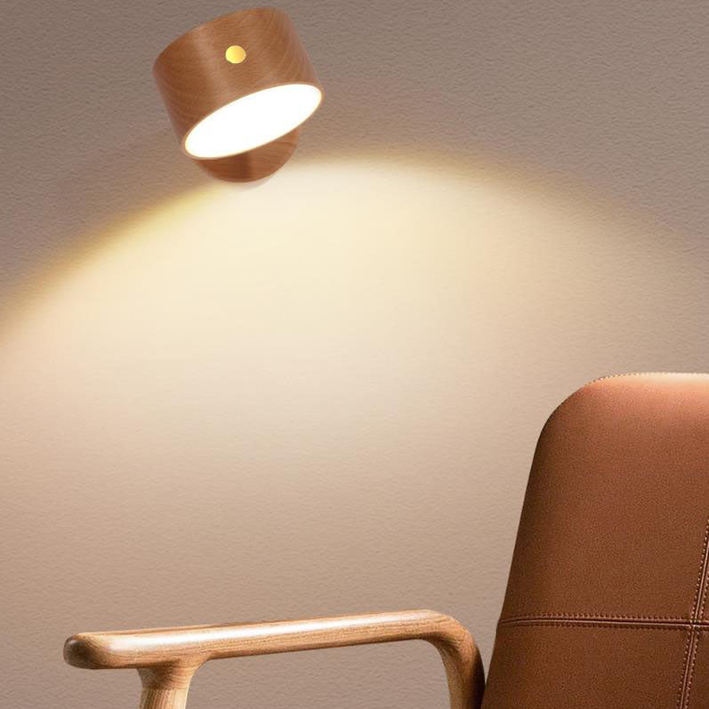 Wooden USB Rechargeable LED Wall Sconce