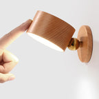 Wooden USB Rechargeable LED Wall Sconce