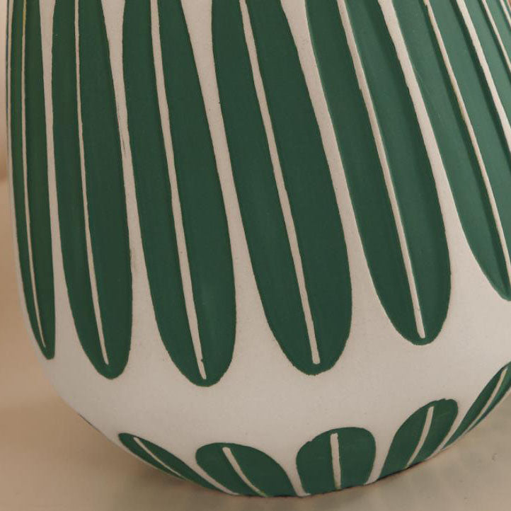 Nordic Vertical Pattern Ceramic Table Lamp - 1 Light