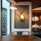 Retro Antler Glass Wall Sconce