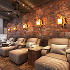 Retro Antler Glass Wall Sconce