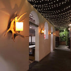 Retro Antler Glass Wall Sconce