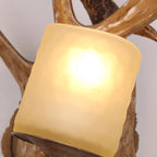 Retro Antler Glass Wall Sconce