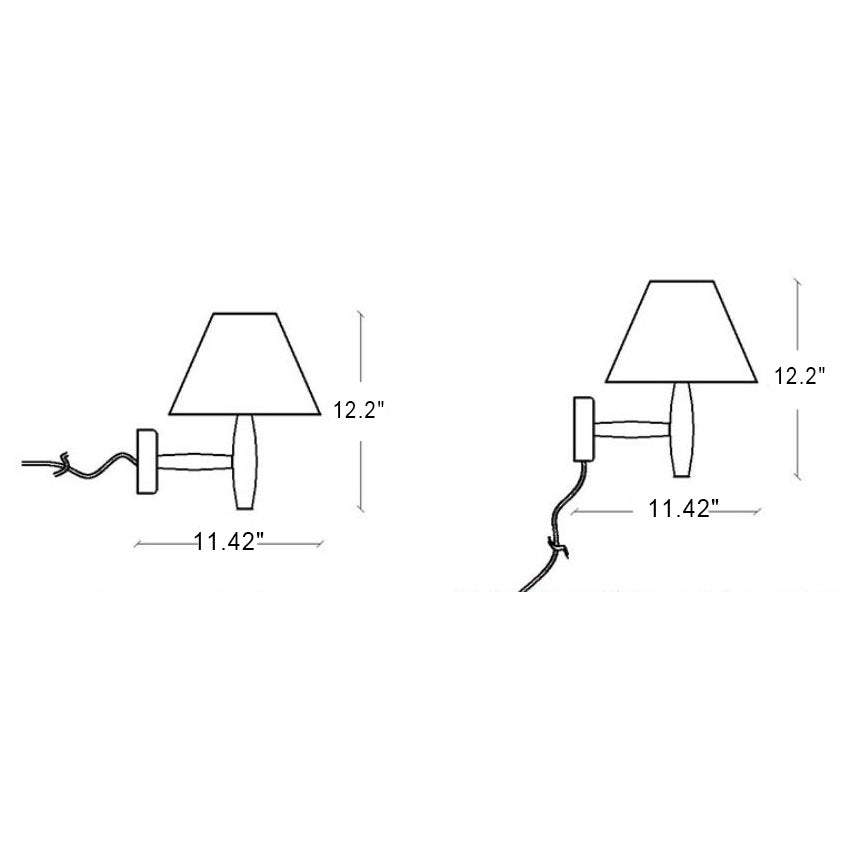 European Glass & Wood 1-Light Wall Sconce