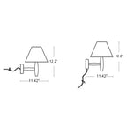 European Glass & Wood 1-Light Wall Sconce