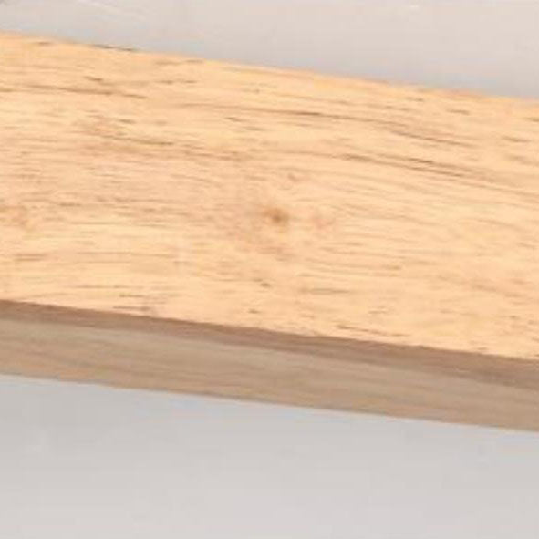 Japanese Minimalist LED Semi-Flush Mount Wooden Track Lighting - 2/3/4/5 Light Options