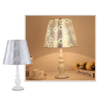 Elegant Floral Fabric Table Lamp with Iron Base - 1 Light