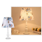Elegant Floral Fabric Table Lamp with Iron Base - 1 Light