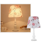 Elegant Floral Fabric Table Lamp with Iron Base - 1 Light