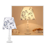 Elegant Floral Fabric Table Lamp with Iron Base - 1 Light