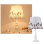 Elegant Floral Fabric Table Lamp with Iron Base - 1 Light