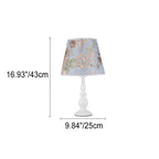 Elegant Floral Fabric Table Lamp with Iron Base - 1 Light