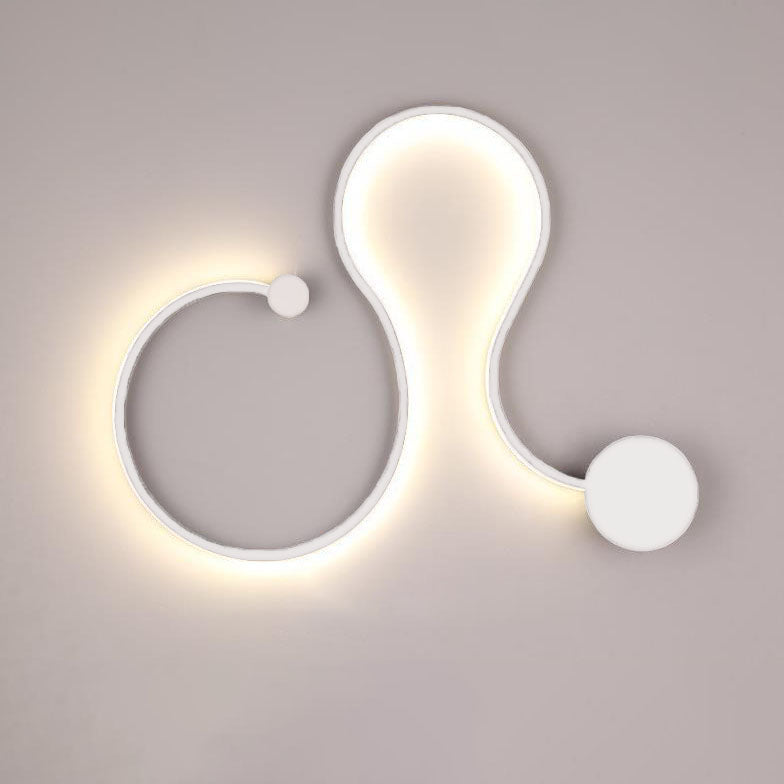 Curved Aluminum LED Snake Wall Sconce