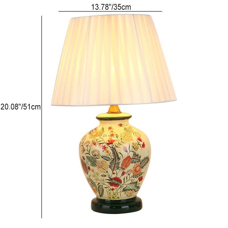 Contemporary Ceramic 1-Light Table Lamp - Warm Cylindrical Design