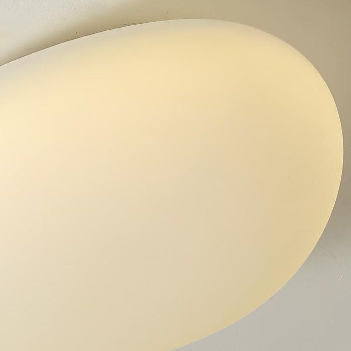 Nordic Minimalist LED Flush Mount Ceiling Light with Cobblestone Lampshade