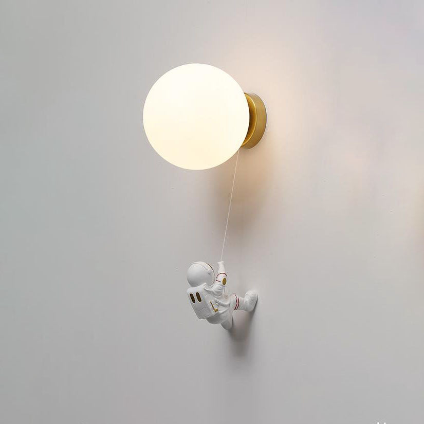 Modern Astronaut Orb Wall Sconce