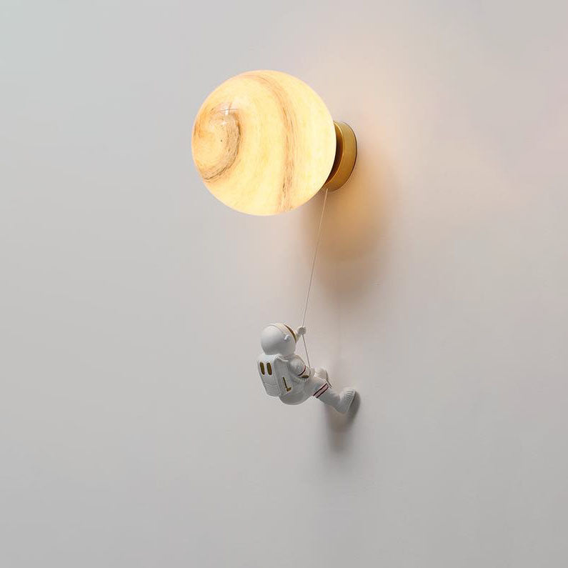 Modern Astronaut Orb Wall Sconce