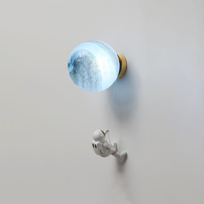 Modern Astronaut Orb Wall Sconce