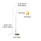 Scandinavian Glass Round Shade Floor Lamp - 1-Light Iron Design for Living Room