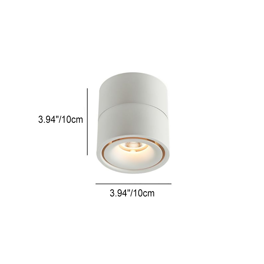 Adjustable Aluminum LED Flush Mount Ceiling Light - Modern Minimalist Design for Living Room