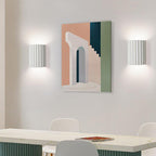 Scandinavian Resin Half Column 2-Light Wall Sconce