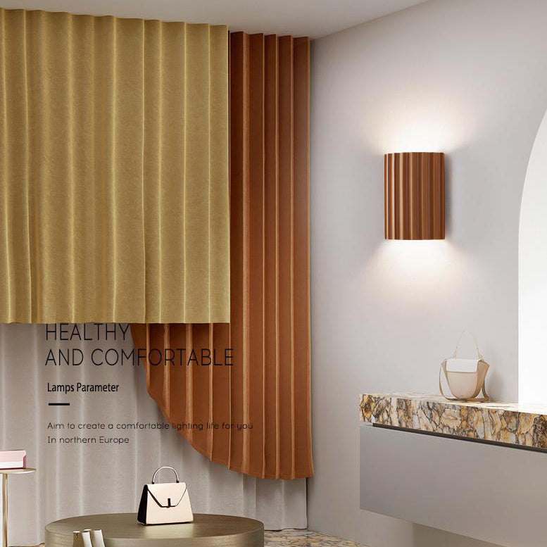 Scandinavian Resin Half Column 2-Light Wall Sconce