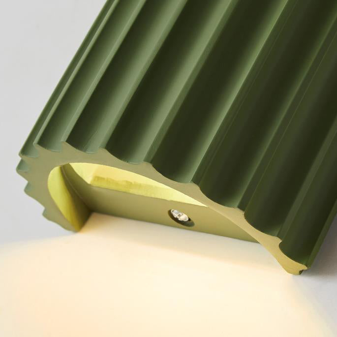 Scandinavian Resin Half Column 2-Light Wall Sconce