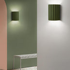 Scandinavian Resin Half Column 2-Light Wall Sconce