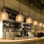 Premium Vintage Lattice Glass 1-Light Pendant
