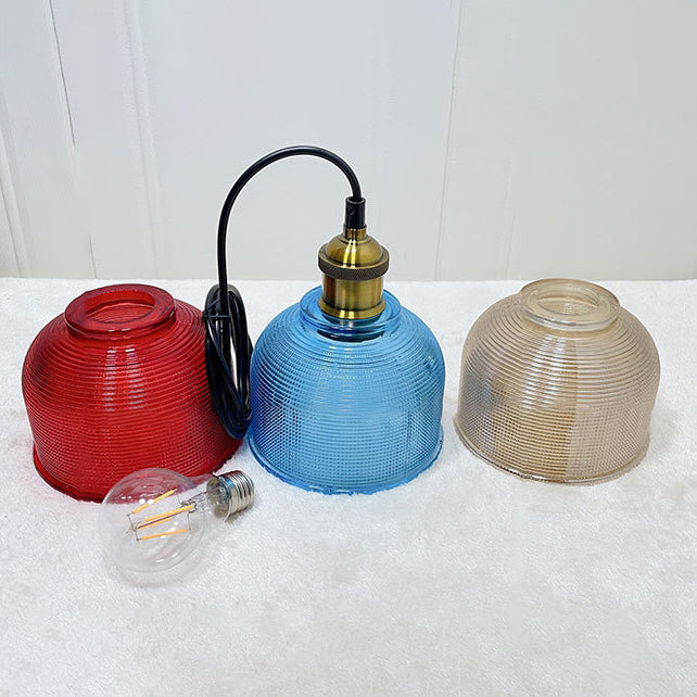 Premium Vintage Lattice Glass 1-Light Pendant