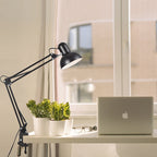 Minimalist Retractable Clip-On Table Lamp - Long Arm Design for Bedroom