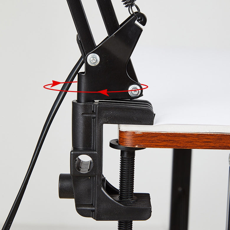 Minimalist Retractable Clip-On Table Lamp - Long Arm Design for Bedroom