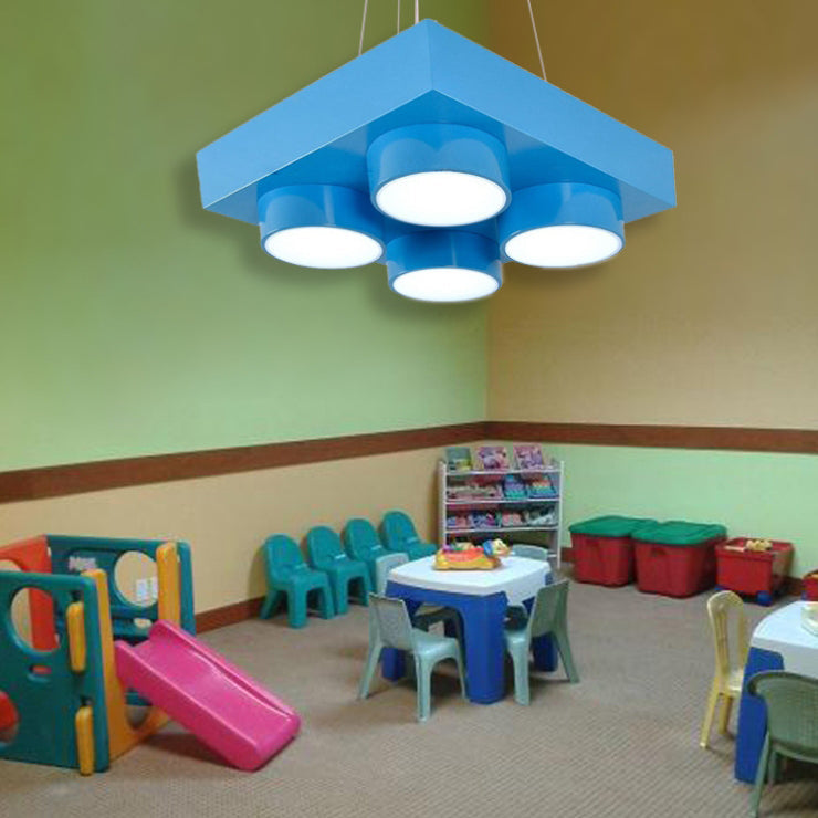 Modern Square Iron LED Flush Mount Ceiling Light for Bedroom