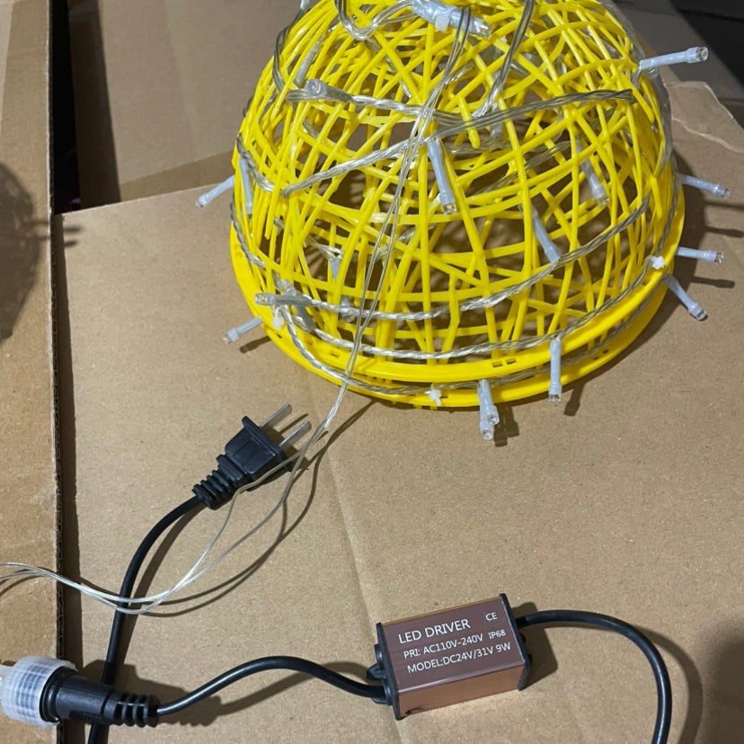 Art Deco Solar LED Hanging Ball Light