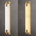 Rectangular Copper Marble LED Outdoor Wall Sconce