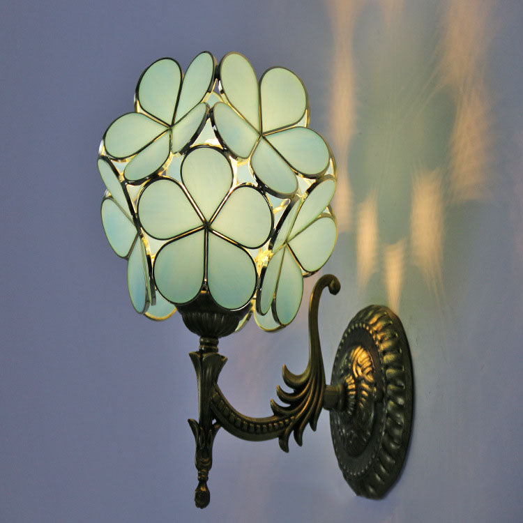 Tiffany Flower Glass Wall Sconce