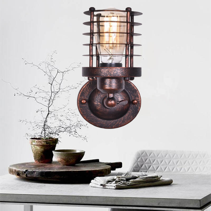 Wrought Iron Retro Wall Sconce