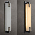 Rectangular Copper Marble LED Outdoor Wall Sconce