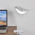 Nordic Bird Clip LED Night Light - USB Rechargeable Table Lamp