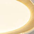 Contemporary Wood Grain Pebble LED Flush Mount Ceiling