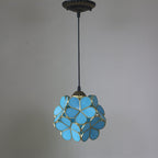 Premium Vintage Stained Glass Petal Pendant Light