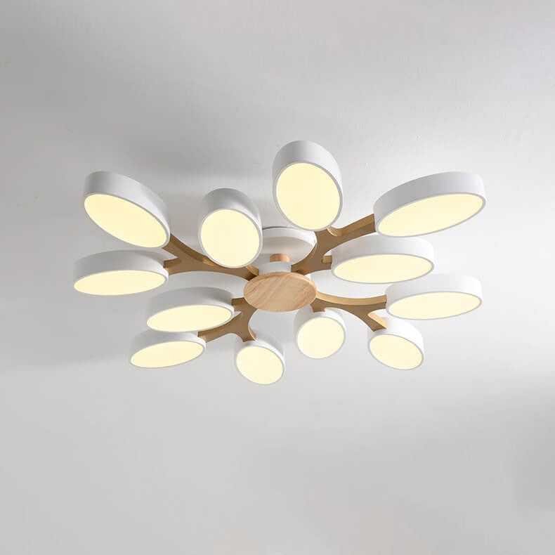 Nordic Wooden Branch LED Flush Mount Ceiling Light