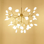 Premium LED Firefly Chandelier with Modern Metal Branch Design - Available in 27 or 36 Lights