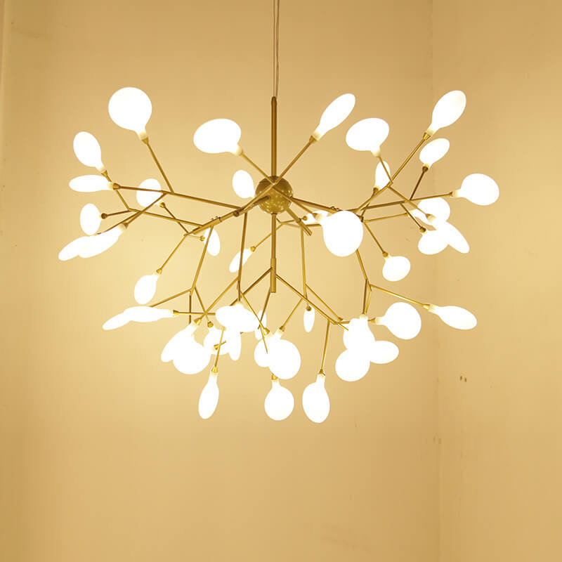 Premium LED Firefly Chandelier with Modern Metal Branch Design - Available in 27 or 36 Lights